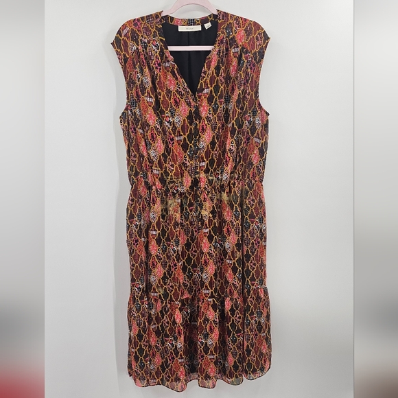 Sejour Brown Western Dress Size 18W - Picture 1 of 8